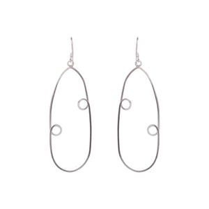 Open image in slideshow, Sterling Silver Looped Circle Earring

