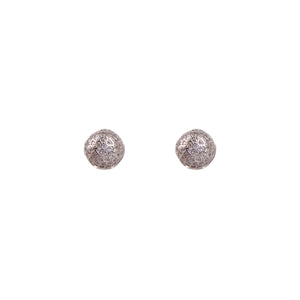 Open image in slideshow, Sterling Silver Dome CZ Stud Earring
