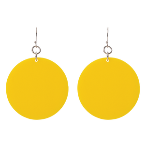 Open image in slideshow, Circle Drop Perspex Earrings
